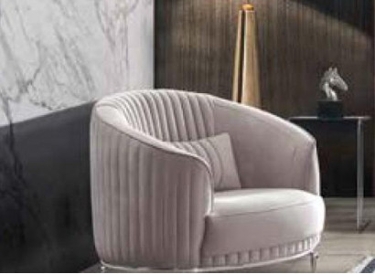 Armchair Luxury Single-Seater Couch Textile Sofa Upholstery Furniture Sofas Velvet